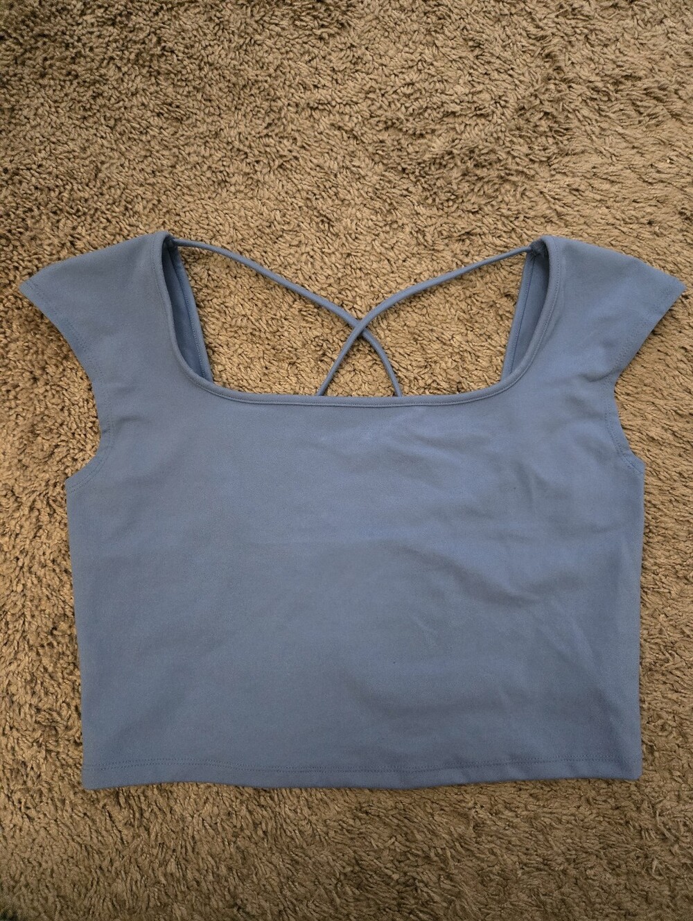 Wild Fable Butterbliss Blue Crisscross Crop Top